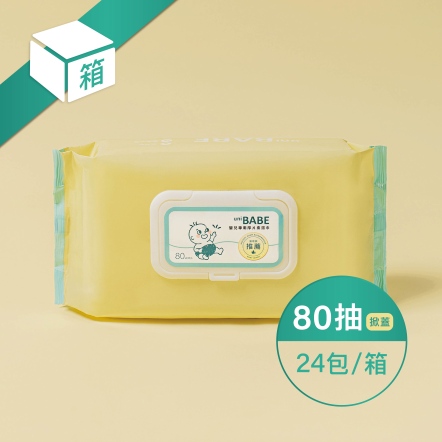 嬰兒專用厚片掀蓋式柔濕巾80抽╱24包，箱