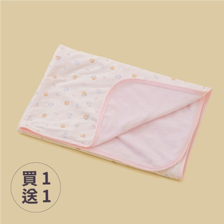 嬰兒兩用包巾，粉╱綿羊