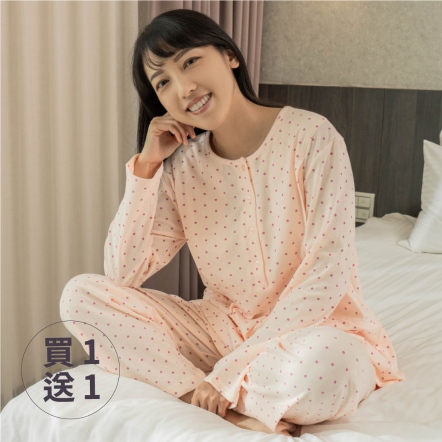 哺乳套裝，粉圓點