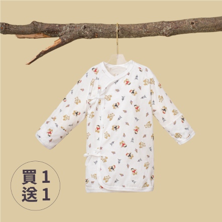 嬰兒棉製反摺袖肚衣